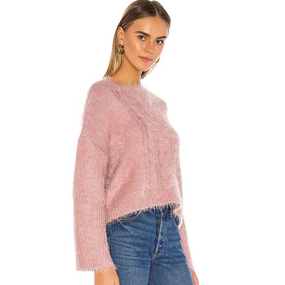 BB Dakota Cozy CrewNeck Sweater Pink Quartz no tag - Picture 1 of 6